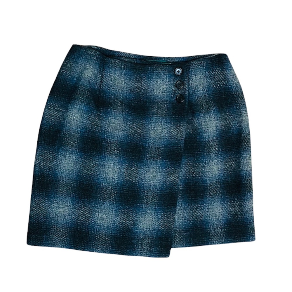 VINTAGE Lauren Ralph Lauren Women’s Size 10 Lambswool Plaid Wrap Skirt